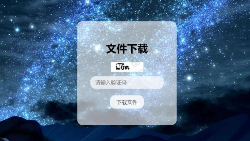 验证码文件下载页面示例-雪诺印象