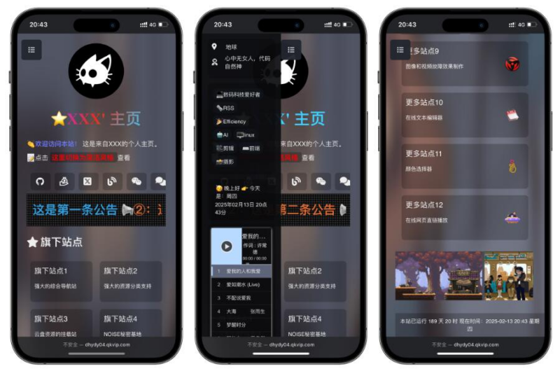 吊打所有精美导航引导页HTML源码-雪诺印象